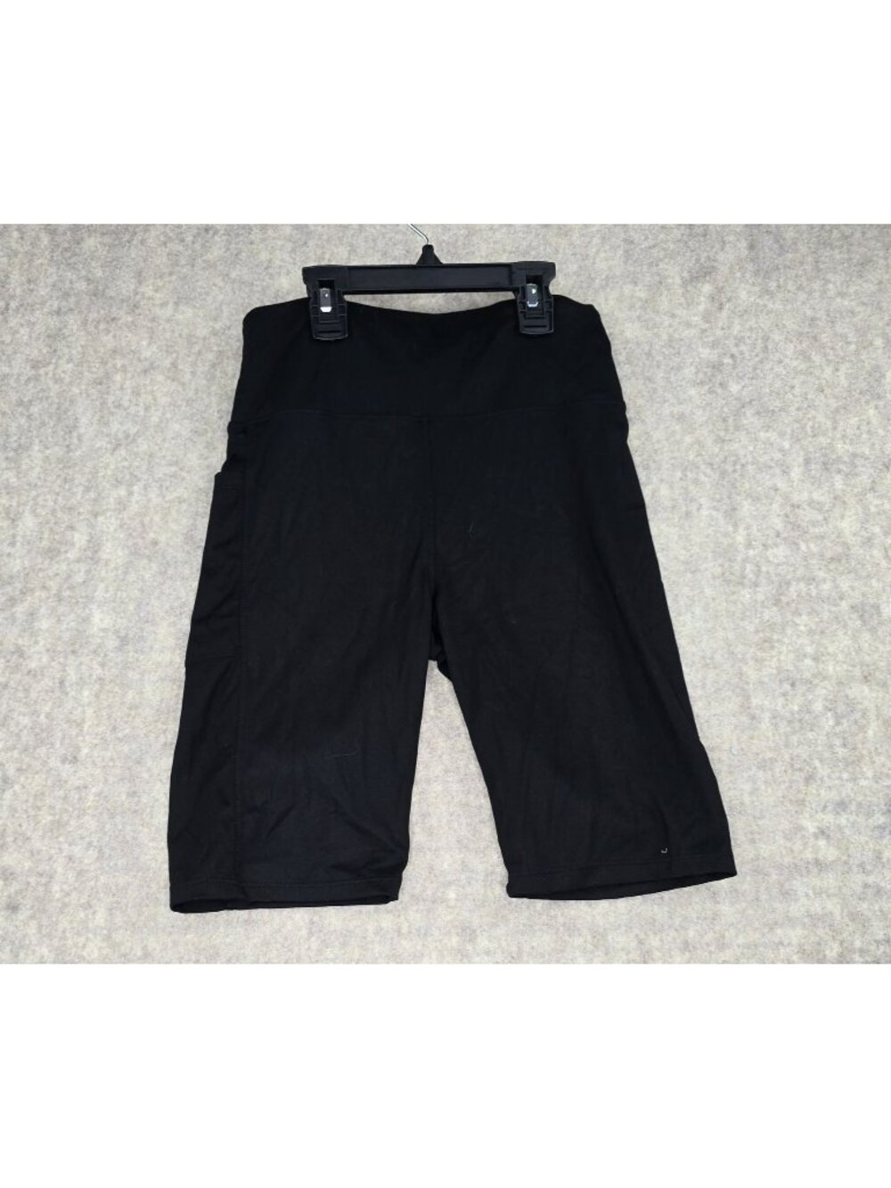 Black Activewear Bermuda Shorts With Pockets Stretchy High-Rise Yoga Athleisure